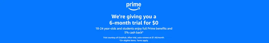 Don’t Miss Out: 6 Months of Amazon Prime FREE (18–24 Only!)